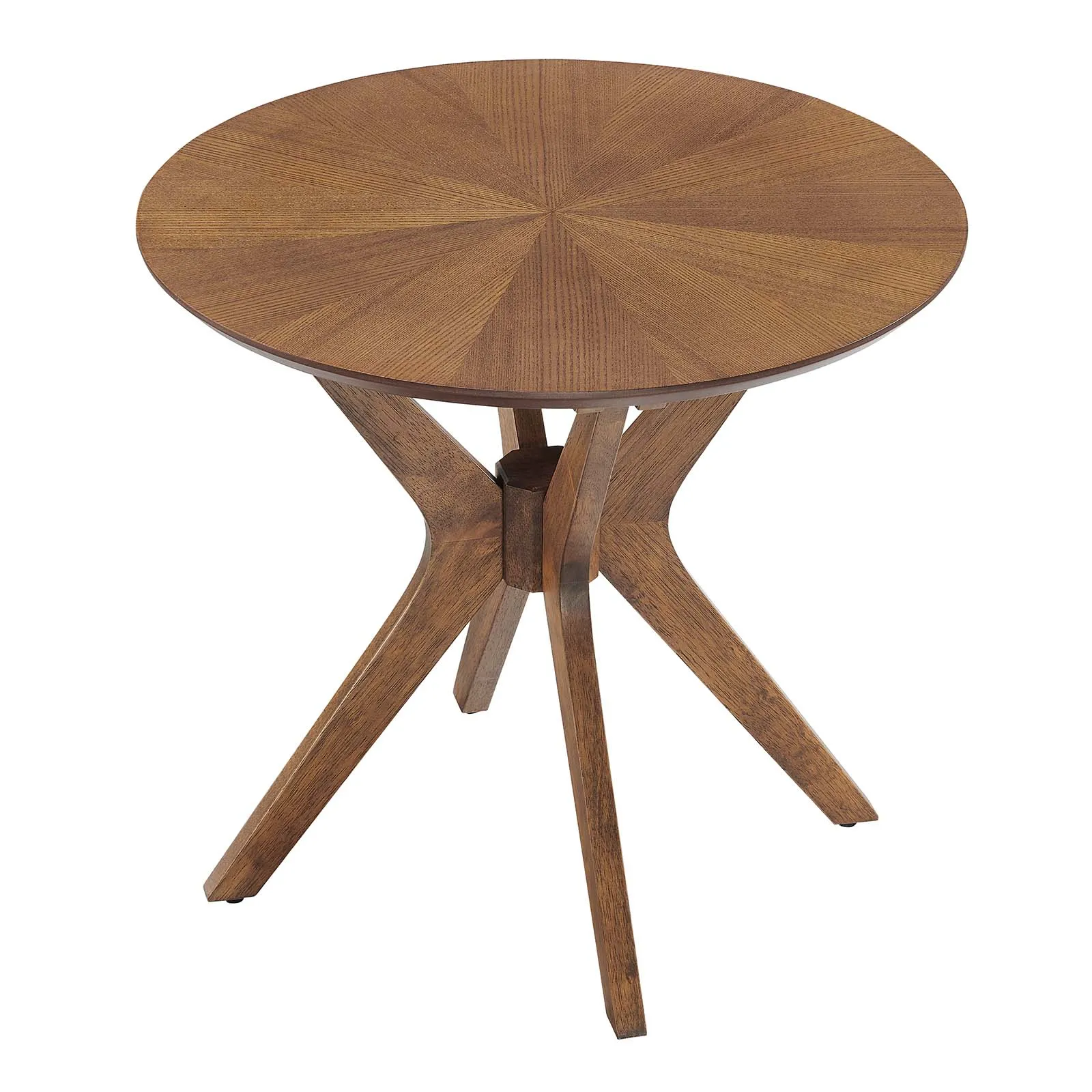 Crossroads 24" Round Wood Side Table