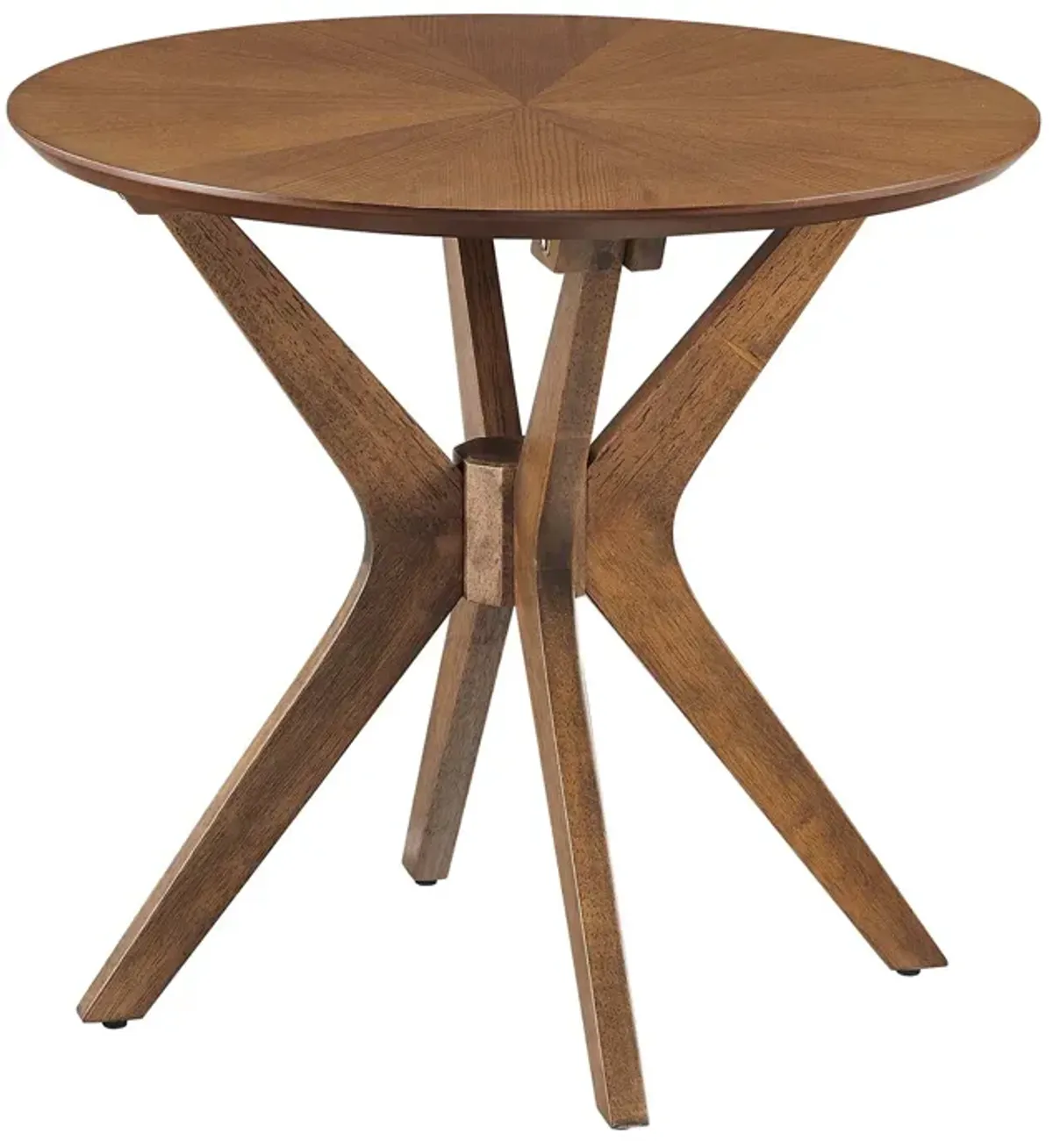 Crossroads 24" Round Wood Side Table