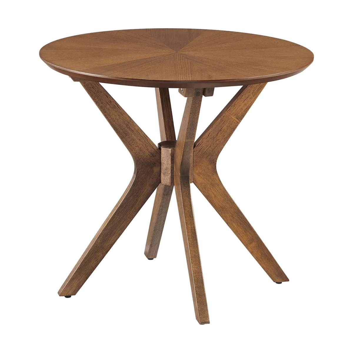 Crossroads 24" Round Wood Side Table