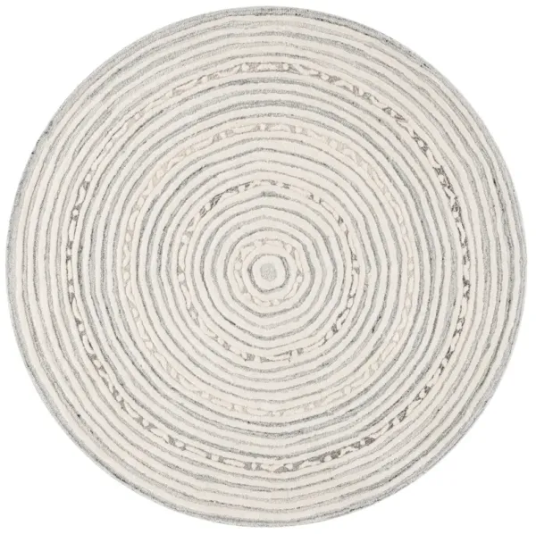 EBONY Hand Tufted 6' x 6' Round area rug