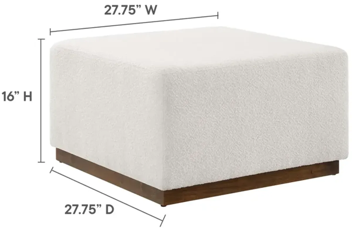 Tilden Large 28" Square Boucle Upholstered Ottoman by Modway