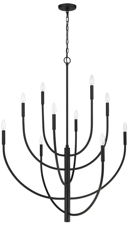 Continuance 42" Wide 10-Light Chandelier - Charcoal