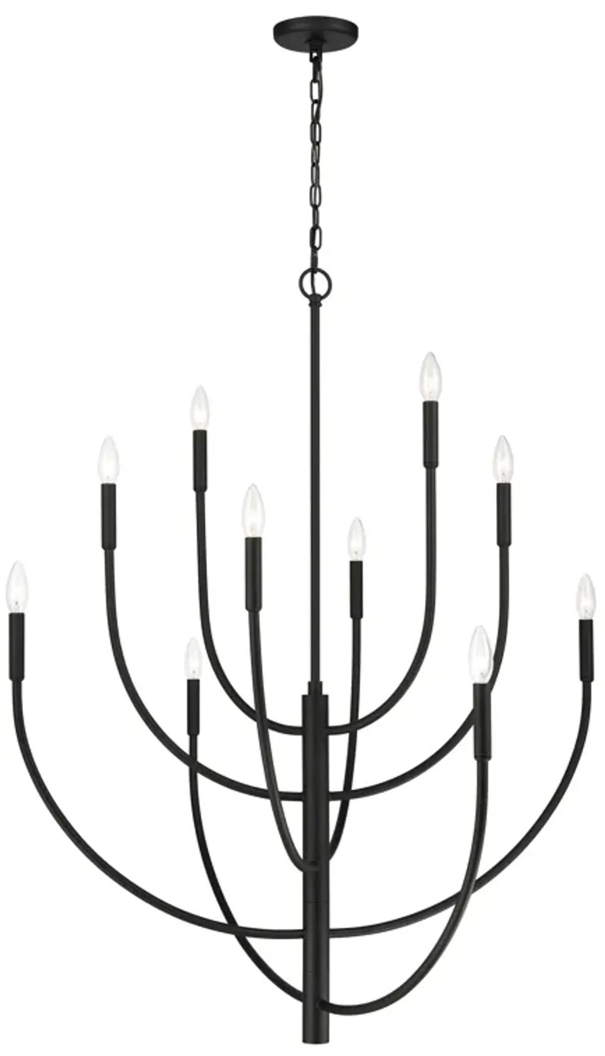 Continuance 42" Wide 10-Light Chandelier - Charcoal