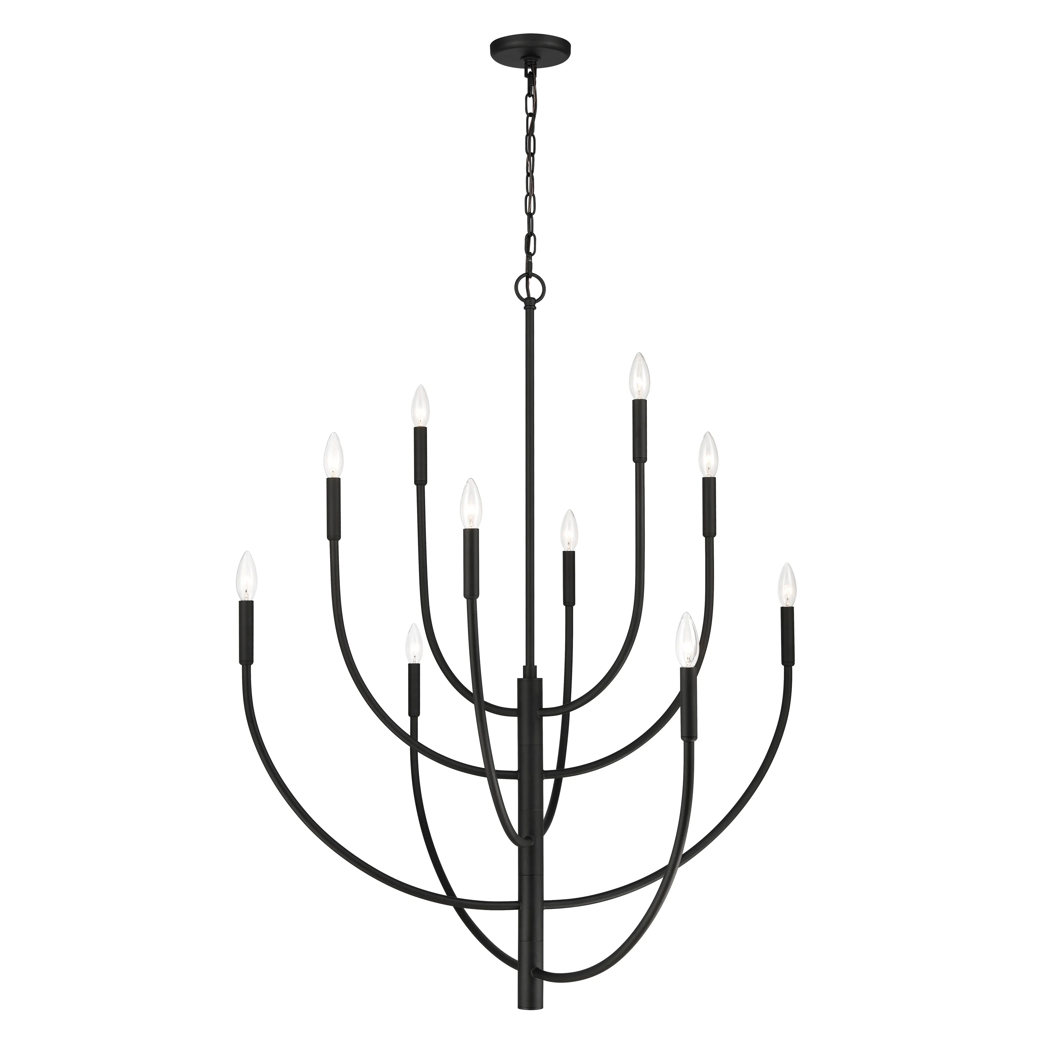 Continuance 42" Wide 10-Light Chandelier - Charcoal