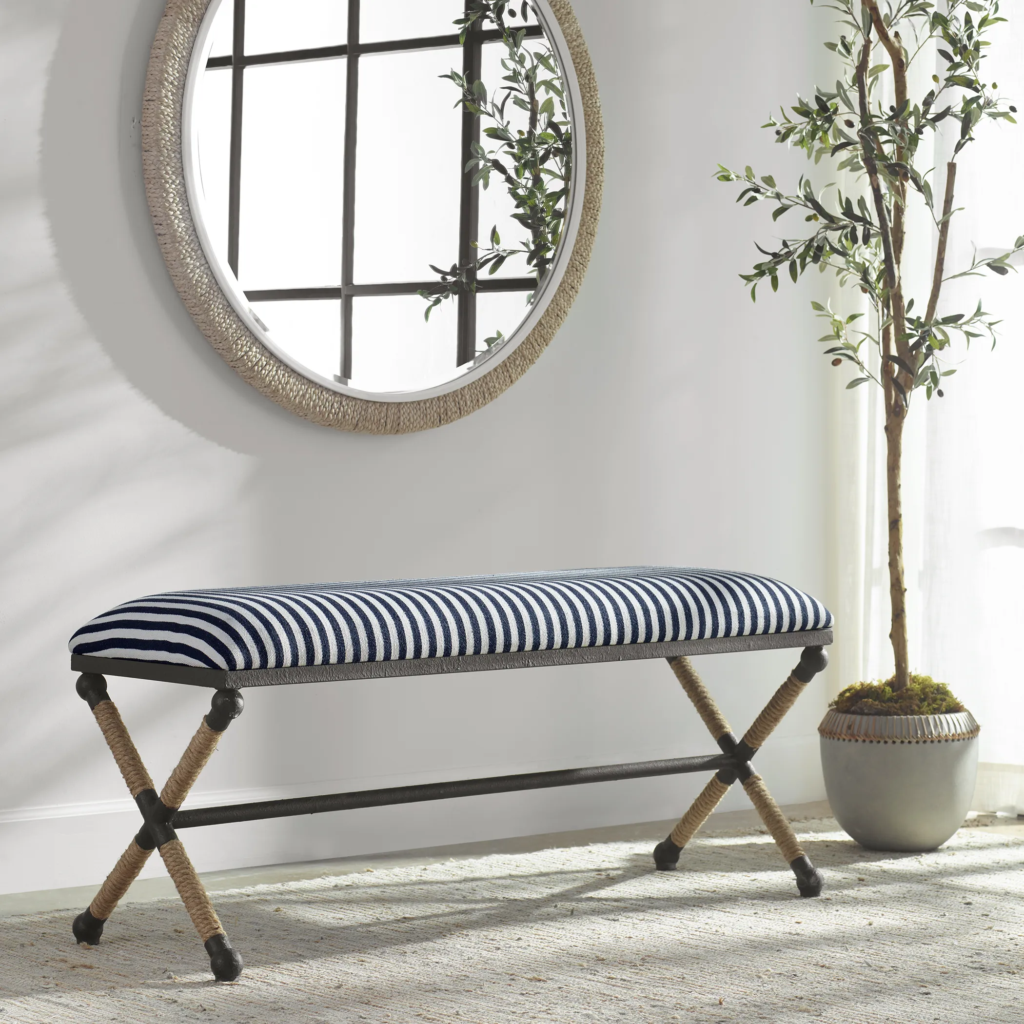 Braddock Striped Bench