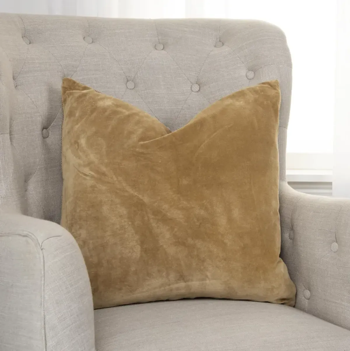 Solid Dark Yellow Pillow