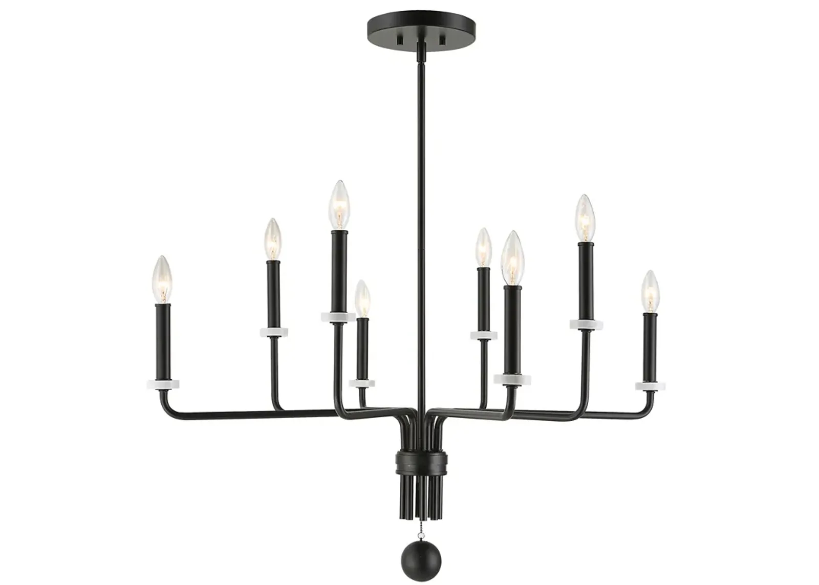 Ebony Elegance 8 Light Chandelier