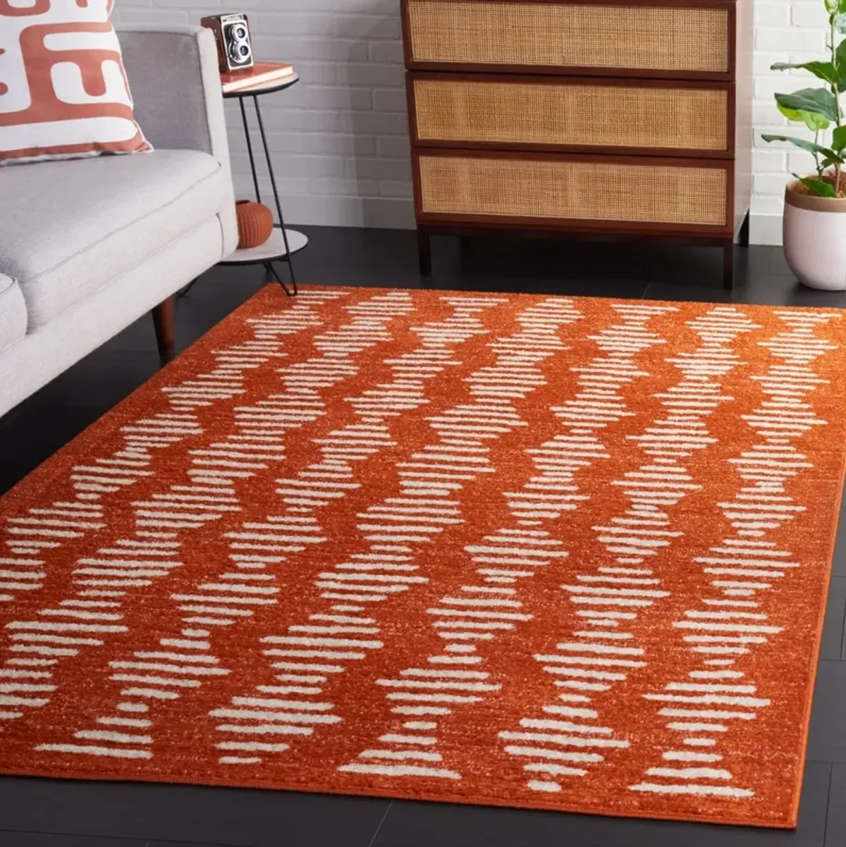 TULUM 644 RUST  6'-7' x 6'-7' Square Square Rug