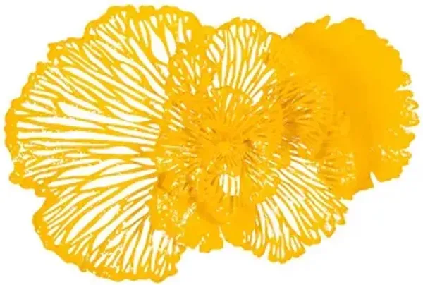 flower wall art, medium, dandelion, metal