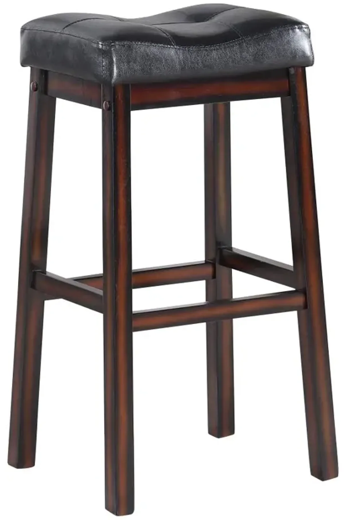 Donald Upholstered Bar Stools Black and Cappuccino (Set of 2)