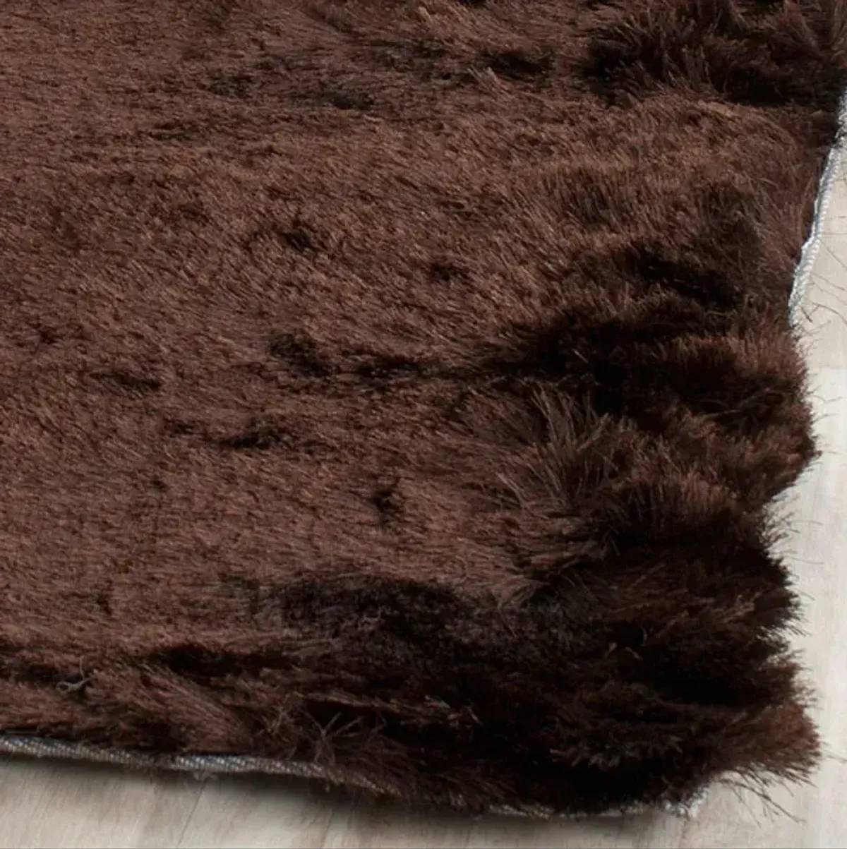 PARIS SHAG Brown 2'-3' X 6' Runner Rug