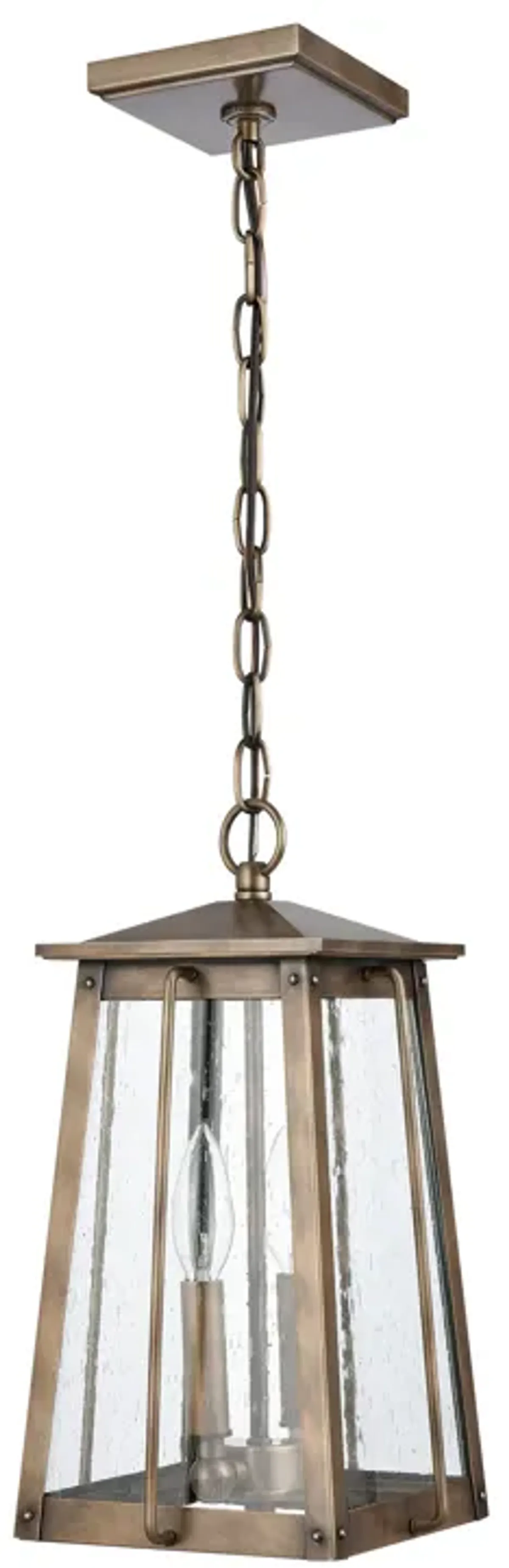 Kirkdale 9'' Wide 2-Light Outdoor Pendant - Vintage Brass