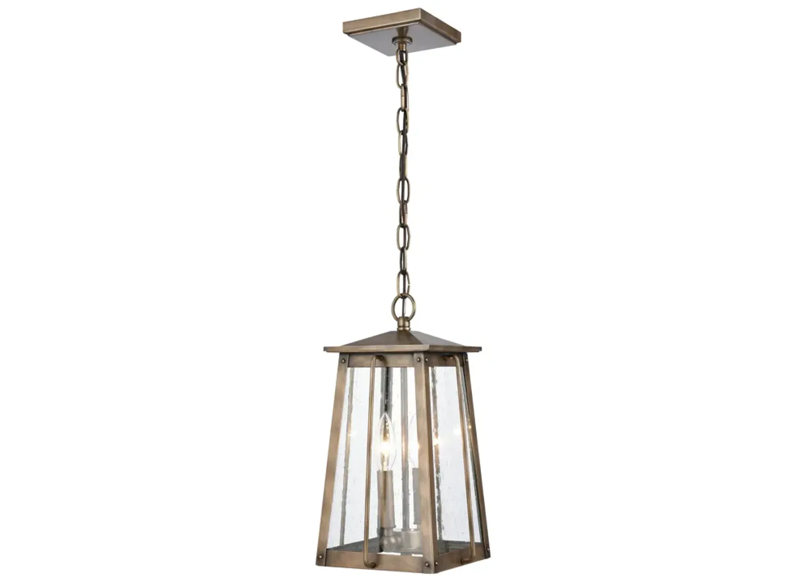 Kirkdale 9'' Wide 2-Light Outdoor Pendant - Vintage Brass