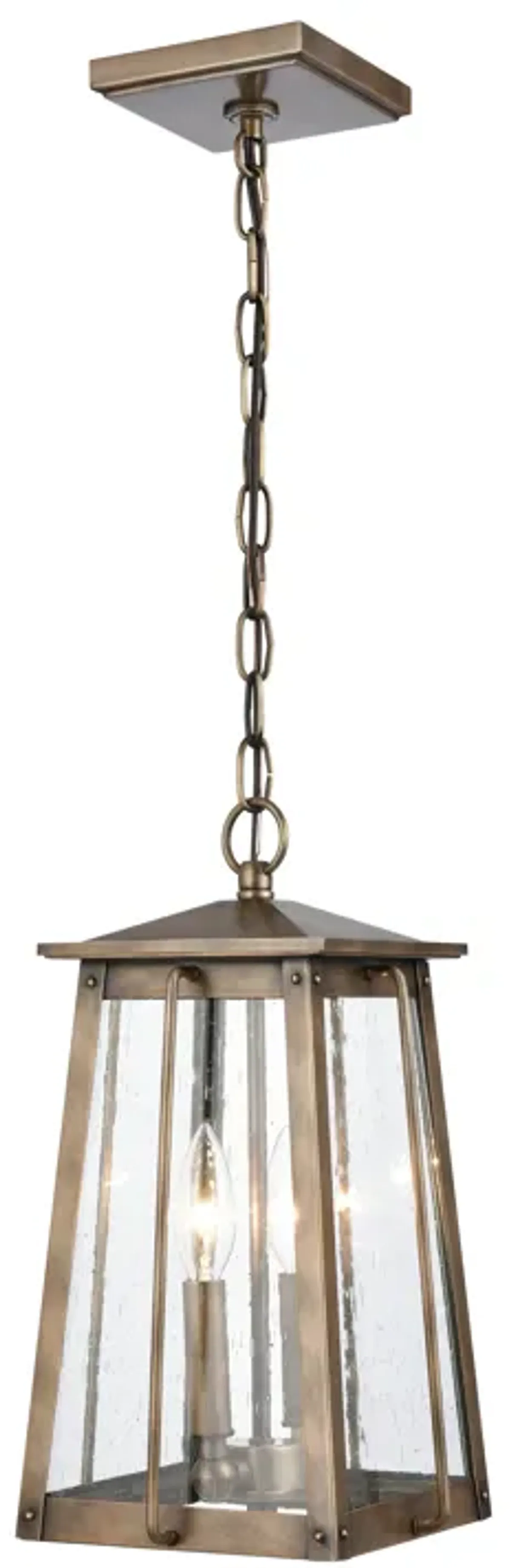 Kirkdale 9'' Wide 2-Light Outdoor Pendant - Vintage Brass