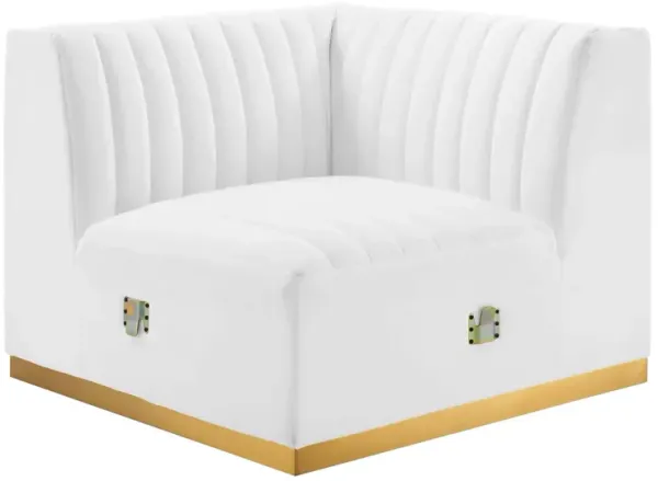 Conjure Channel Tufted Performance Velvet Right Corner Chair