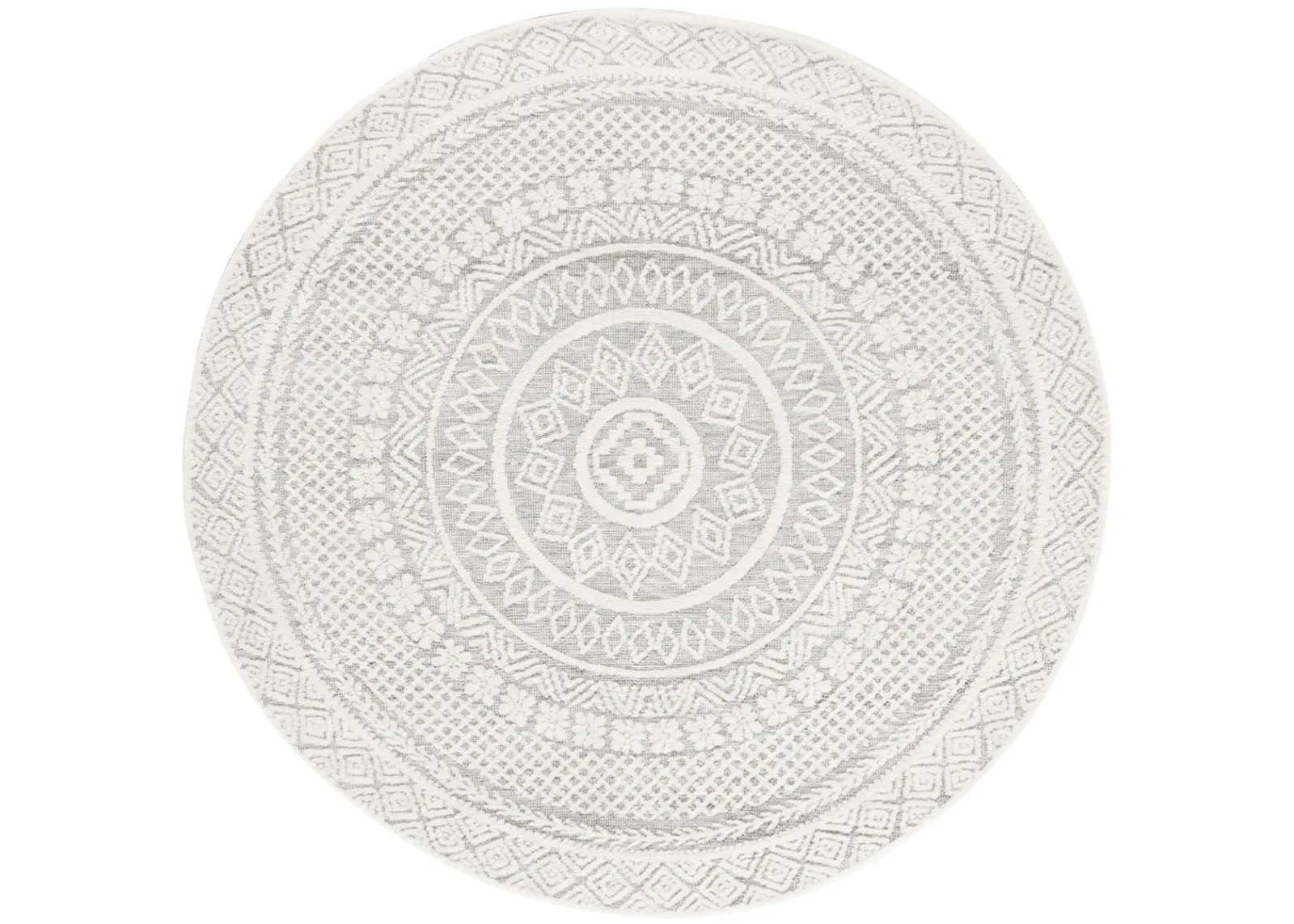 AUDREY 105 GREY  6' x 6' Round Round Rug