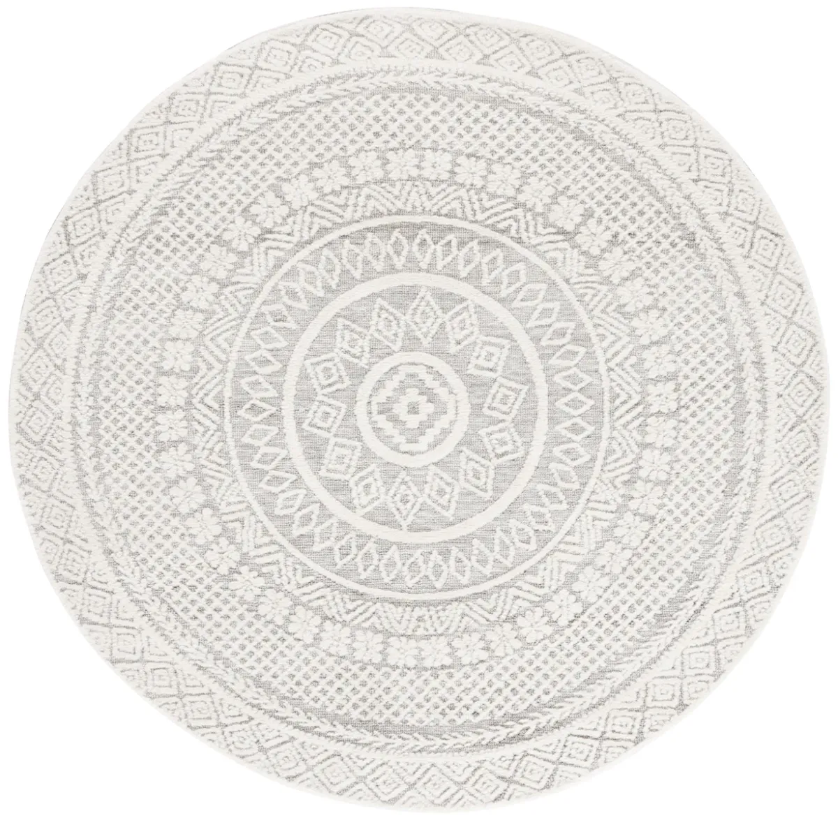 AUDREY 105 GREY  6' x 6' Round Round Rug