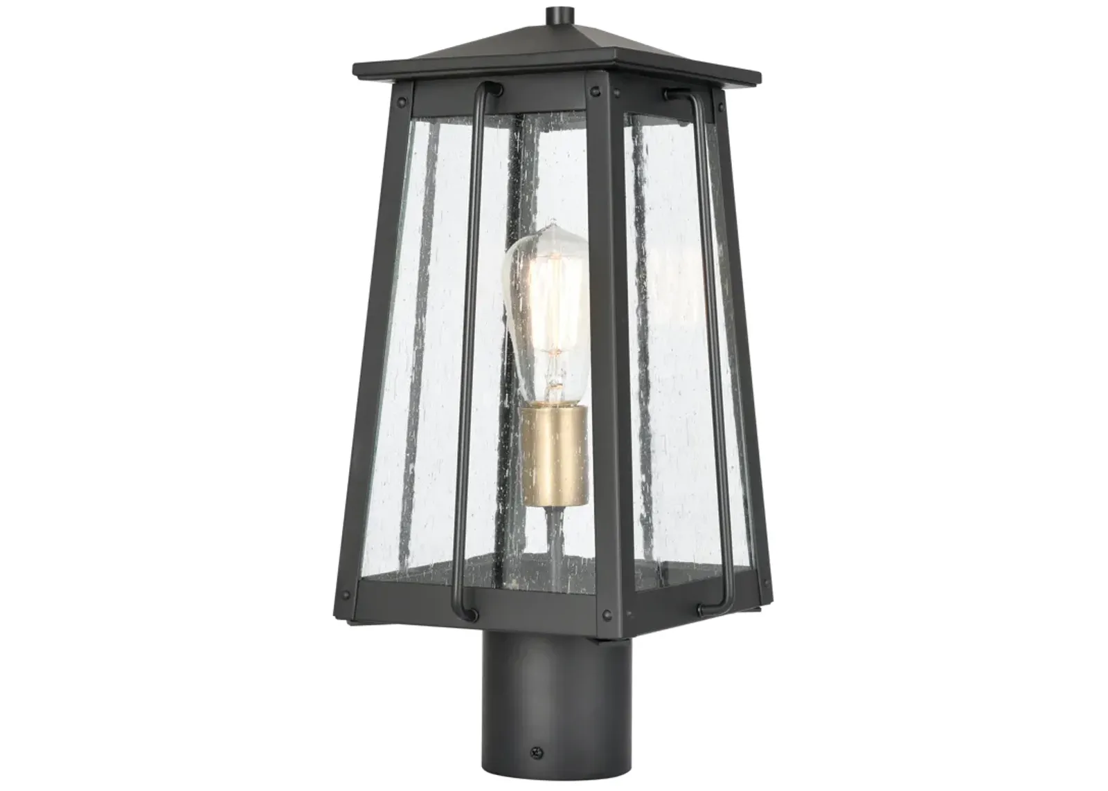 Kirkdale 17'' High 2-Light Outdoor Post Light - Matte Black