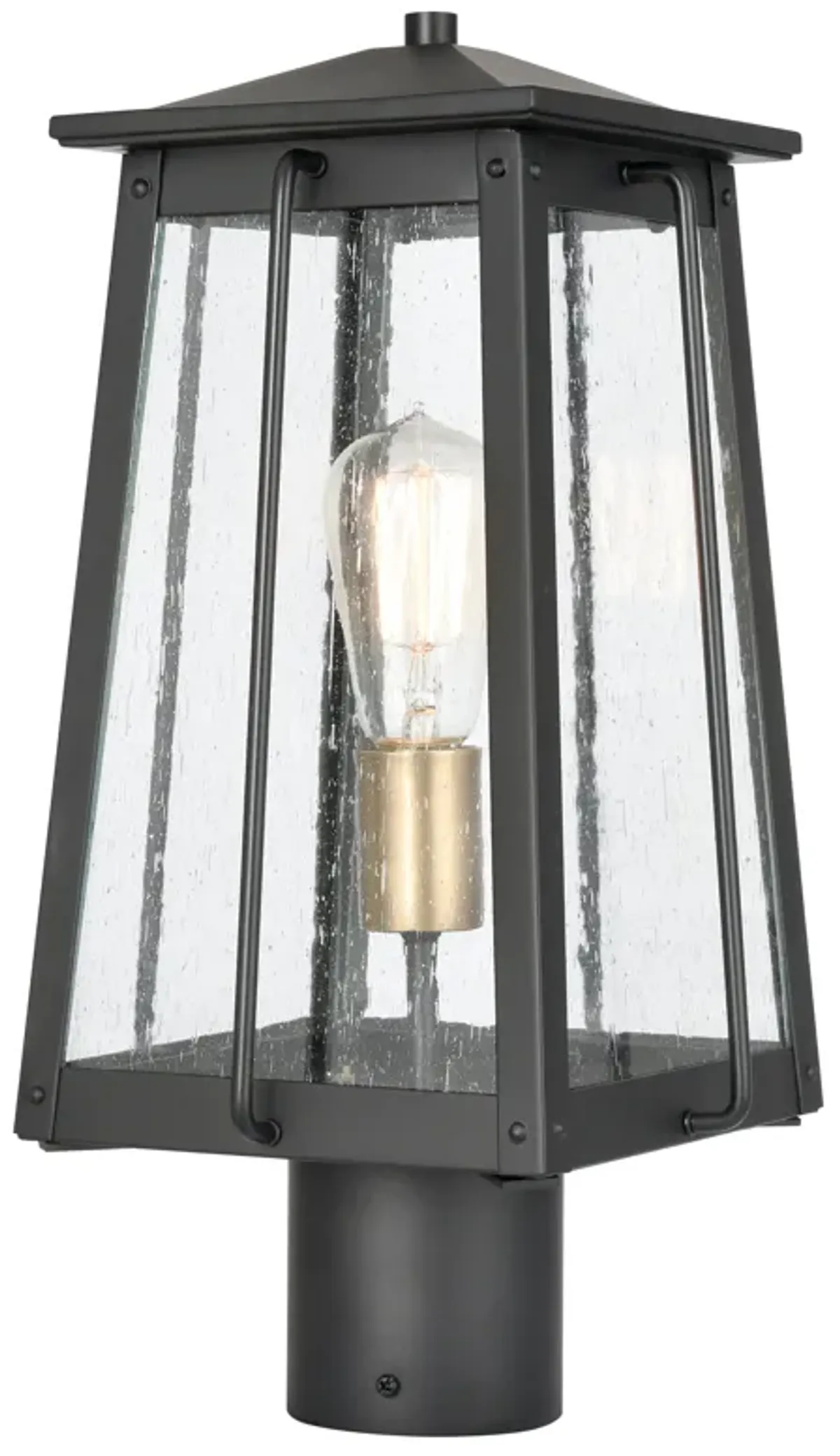 Kirkdale 17'' High 2-Light Outdoor Post Light - Matte Black