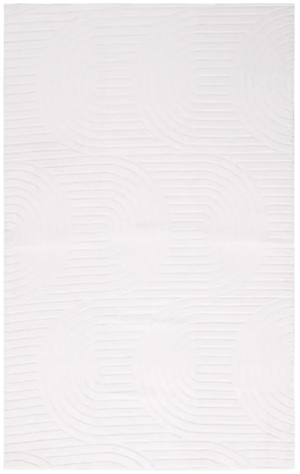 FAUX FUR RUG 878 IVORY 5' x 7' Medium Rectangle Rug