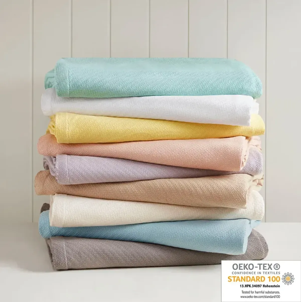 Madison Park Liquid Cotton Seafoam Blanket