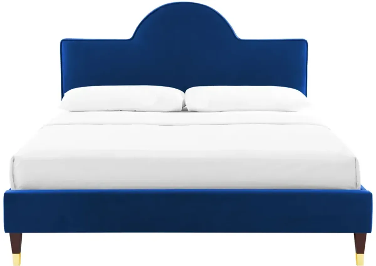 Aurora Performance Velvet Queen Bed