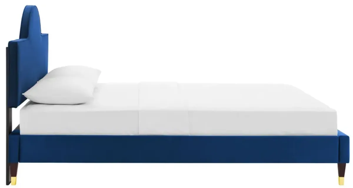 Aurora Performance Velvet Queen Bed