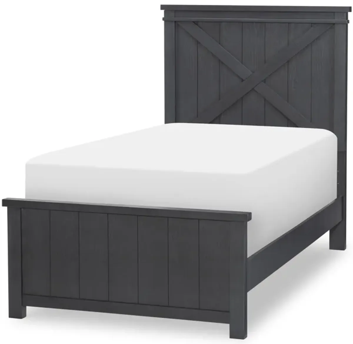 Flatiron Black Complete Panel Bed Twin 33 Black Finish