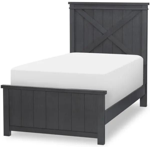 Flatiron Black Complete Panel Bed Twin 33 Black Finish