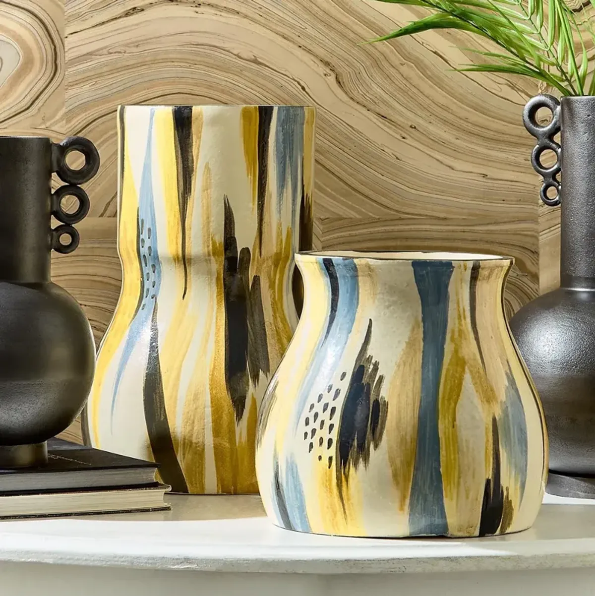 S2 Multi Colored Striations Vase