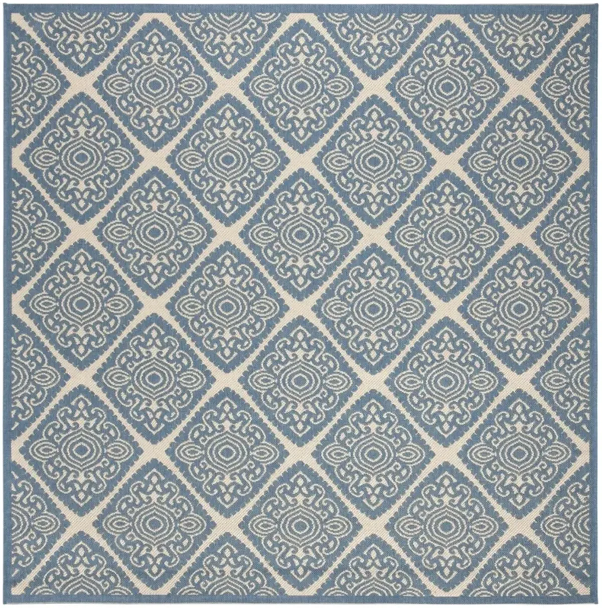 BEACH HOUSE 132 Blue 6'-7' X 6'-7' Square Square Rug