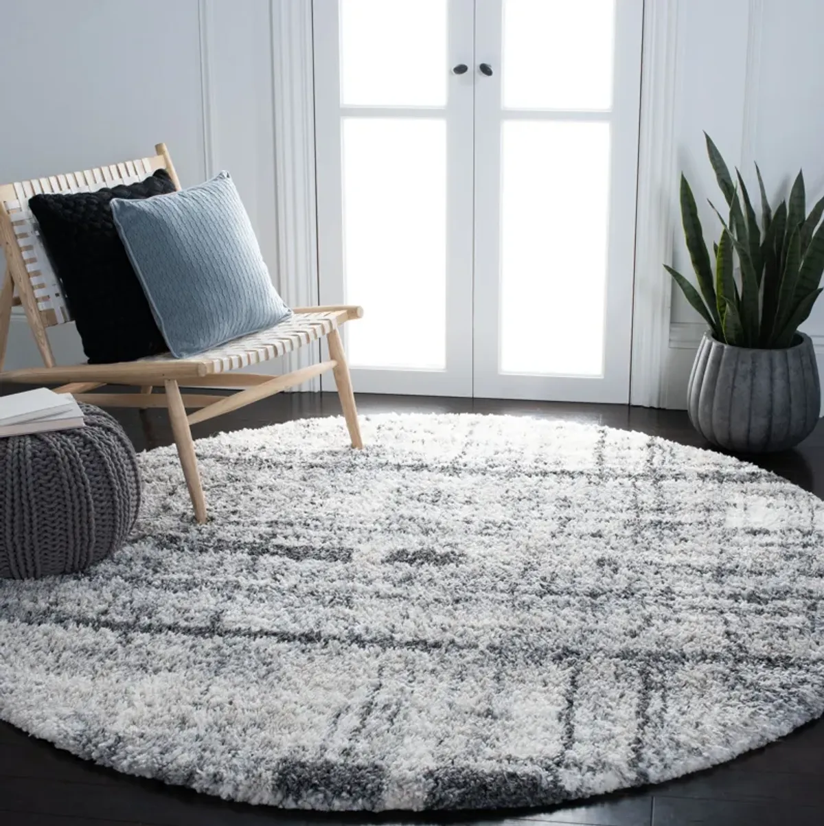 FONTANA SHAG Round Power Loomed 5'-3" X 5'-3" Round Rug