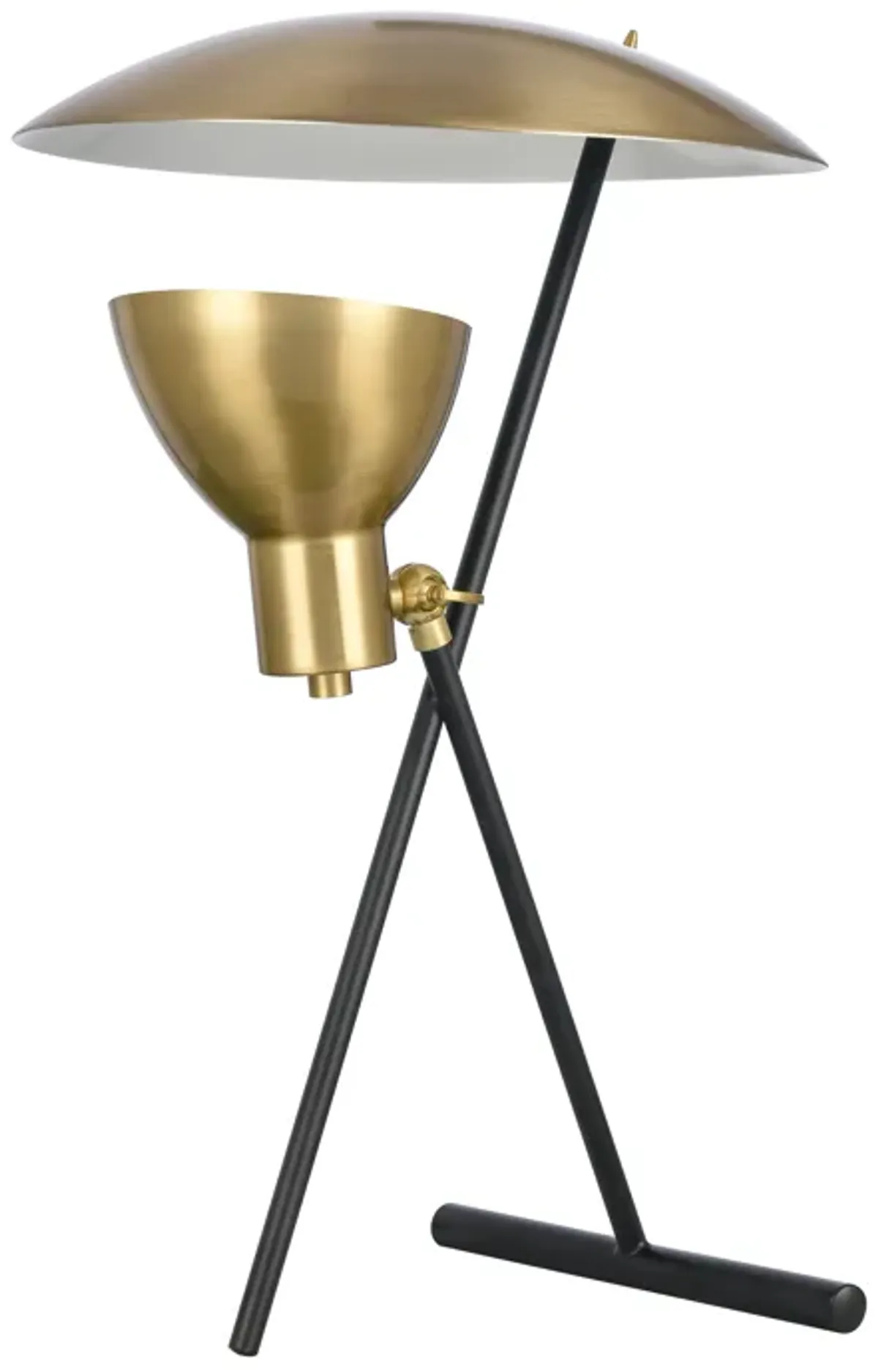 Wyman Square 19" High 1-Light Desk Lamp - Satin Gold