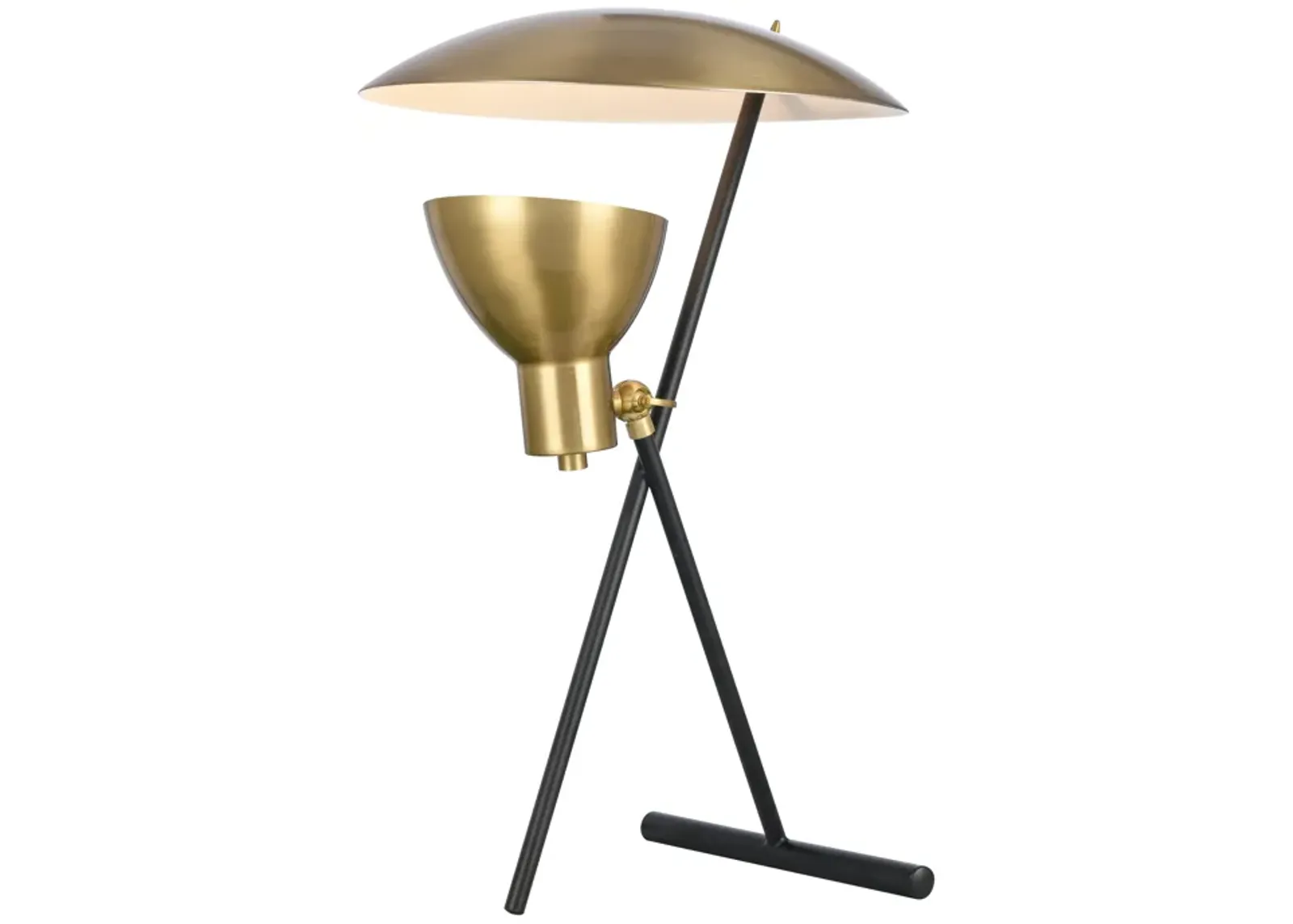 Wyman Square 19" High 1-Light Desk Lamp - Satin Gold