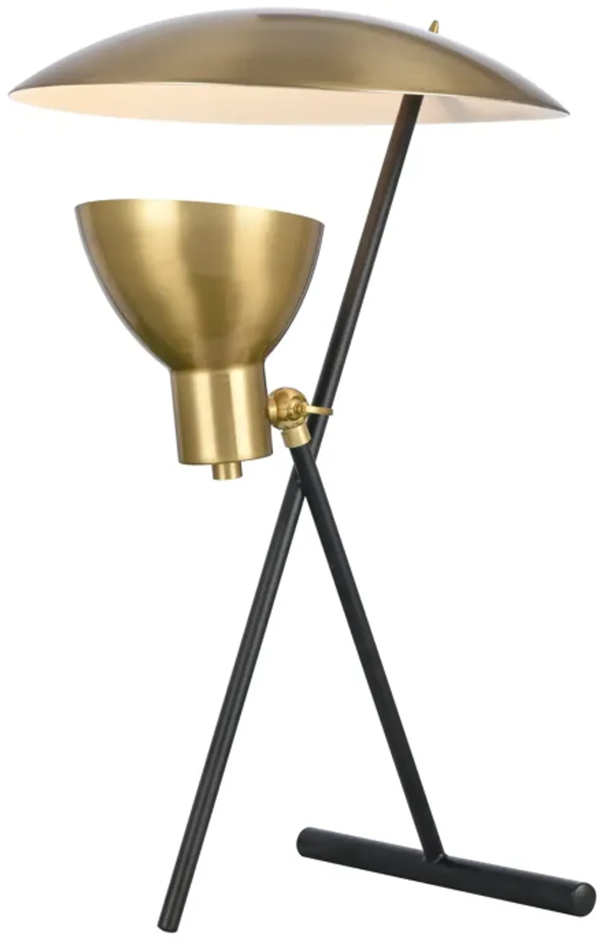 Wyman Square 19" High 1-Light Desk Lamp - Satin Gold