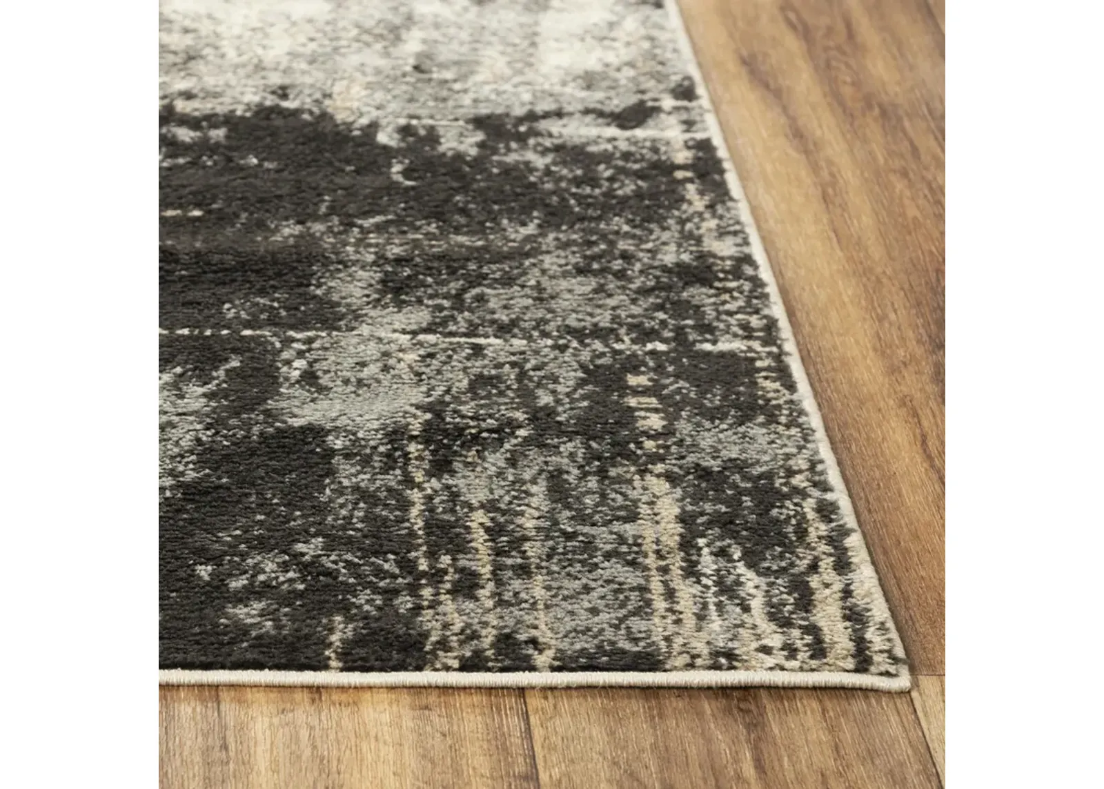 Palace Gray  Polypropylene  2'6"x7'3" Runner Rug