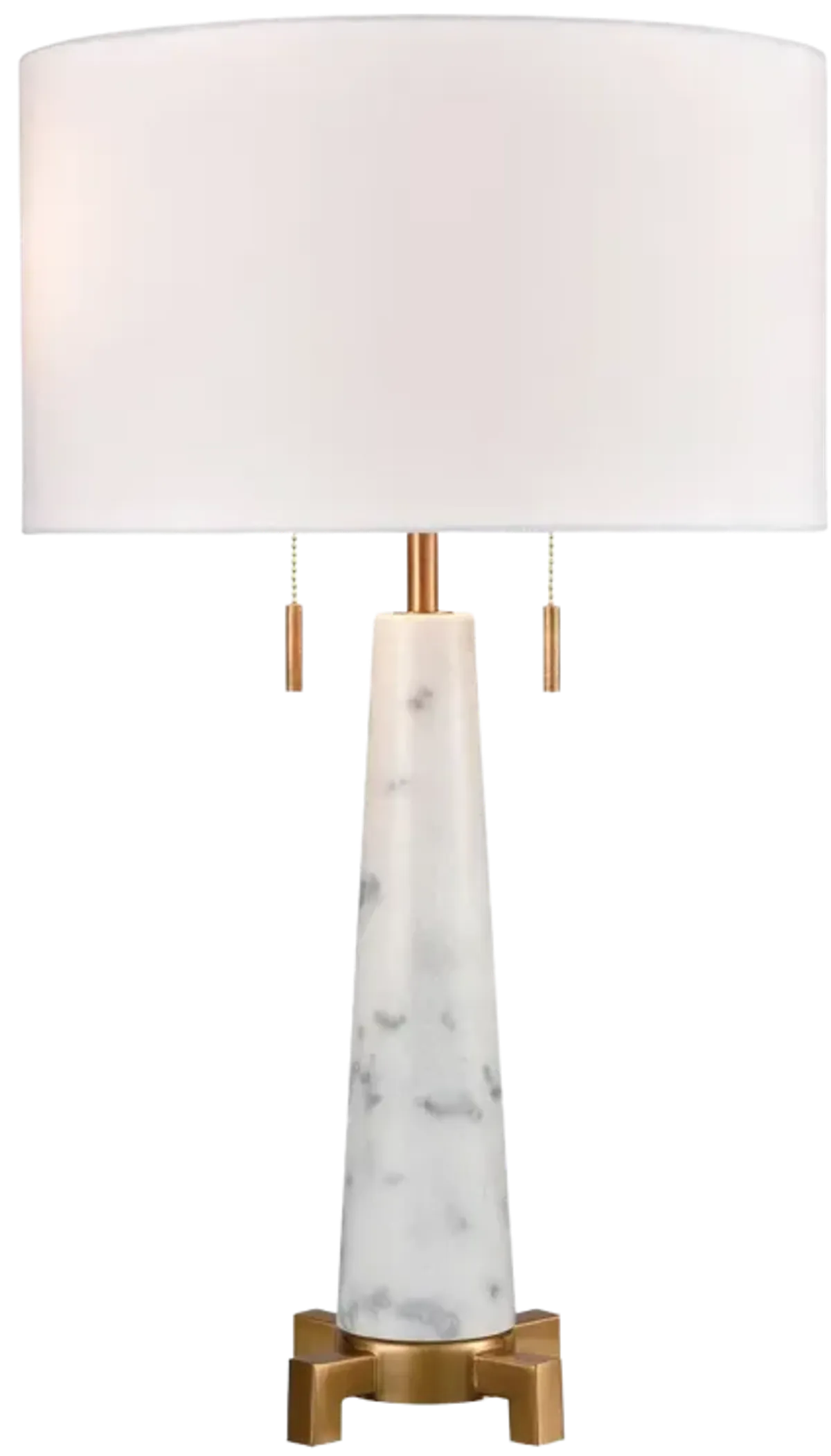 Rocket 27" High 2-Light Table Lamp - Aged Brass