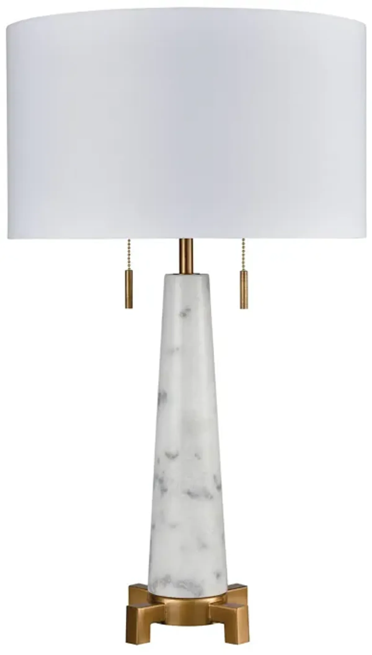 Rocket 27" High 2-Light Table Lamp - Aged Brass