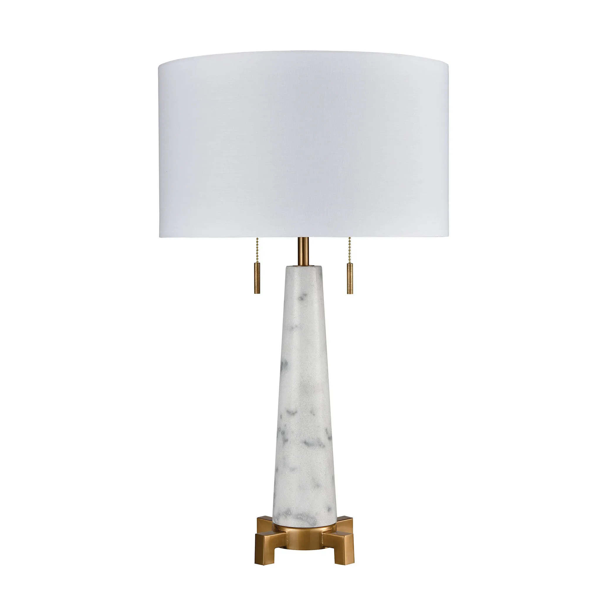 Rocket 27" High 2-Light Table Lamp - Aged Brass