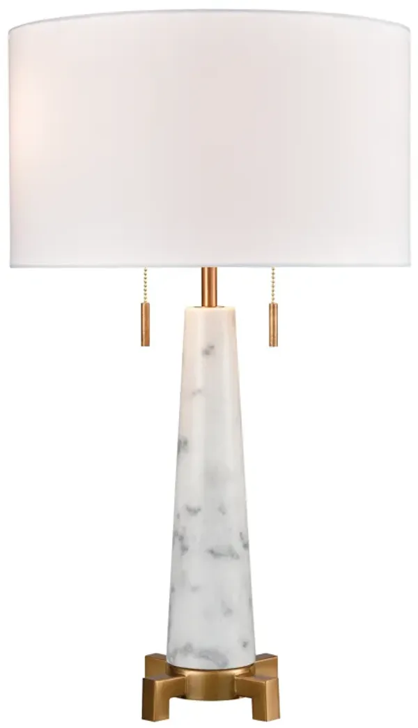 Rocket 27" High 2-Light Table Lamp - Aged Brass