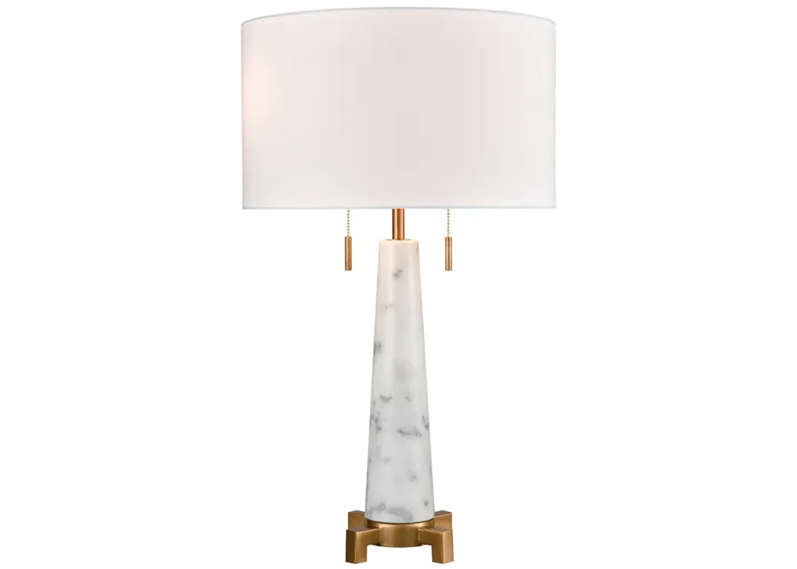 Rocket 27" High 2-Light Table Lamp - Aged Brass