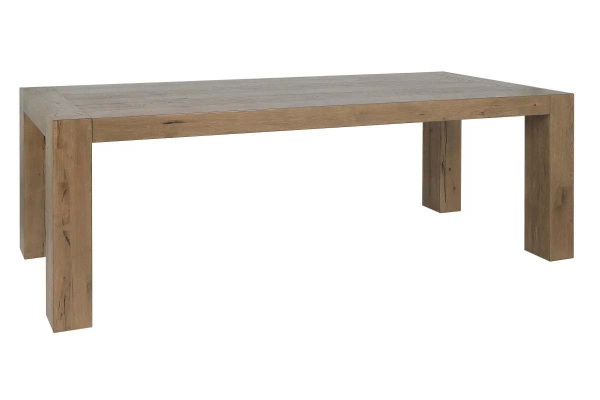 Kingston 89" Reclaimed Oak Wood Transitional Dining Table in Natural Tone