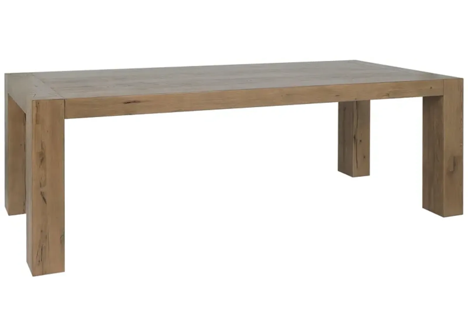 Kingston 89" Reclaimed Oak Wood Transitional Dining Table in Natural Tone