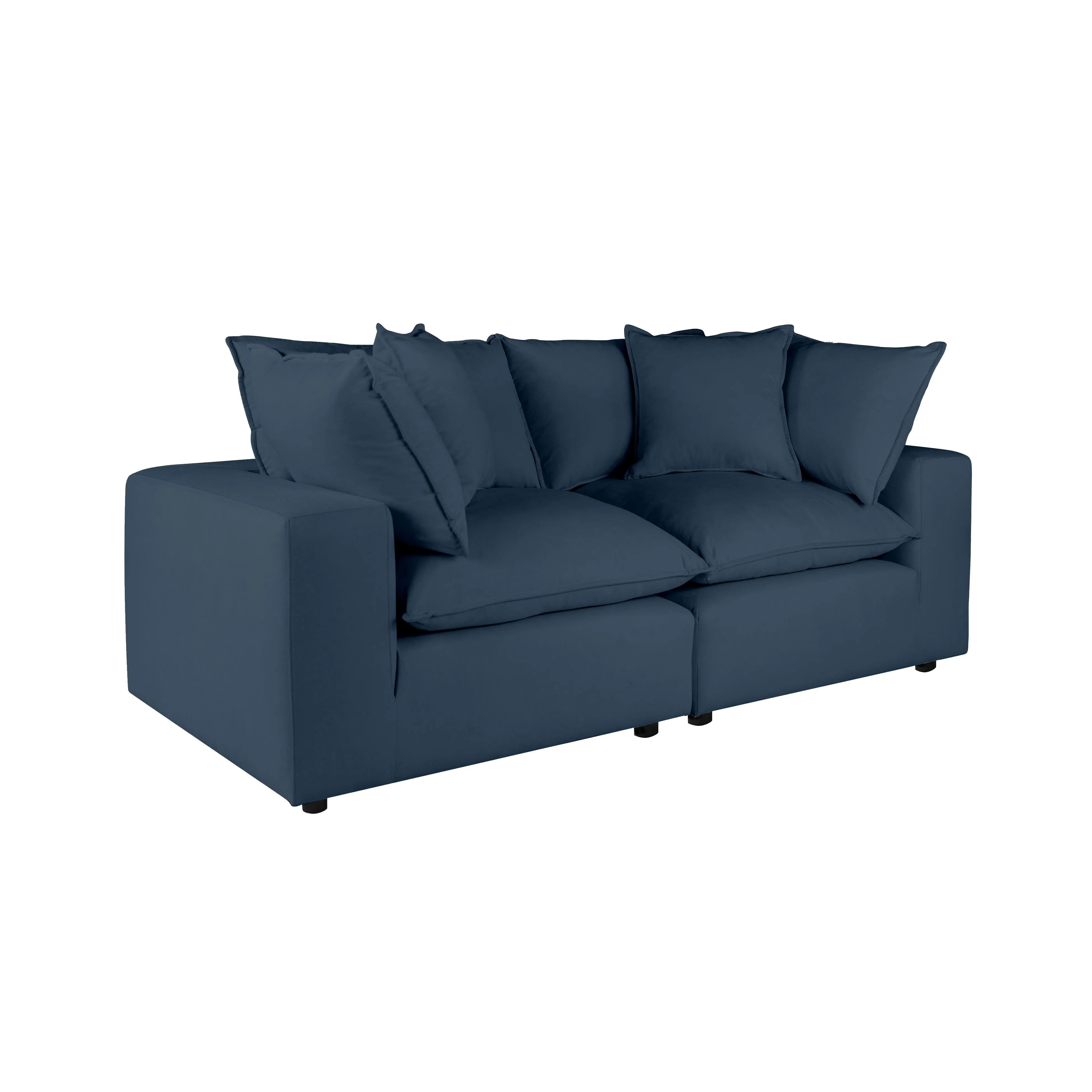 Cali Navy Modular Loveseat