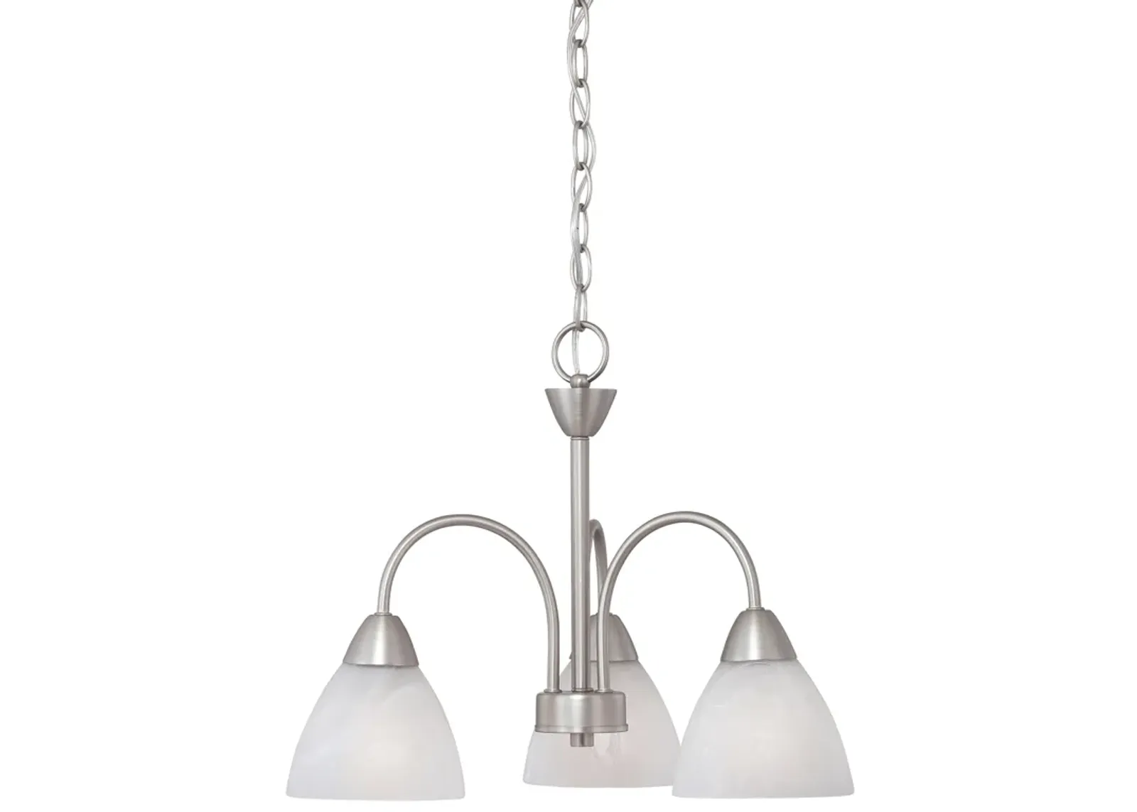 Tia 17.75" Wide 3-Light Chandelier - Matte Nickel