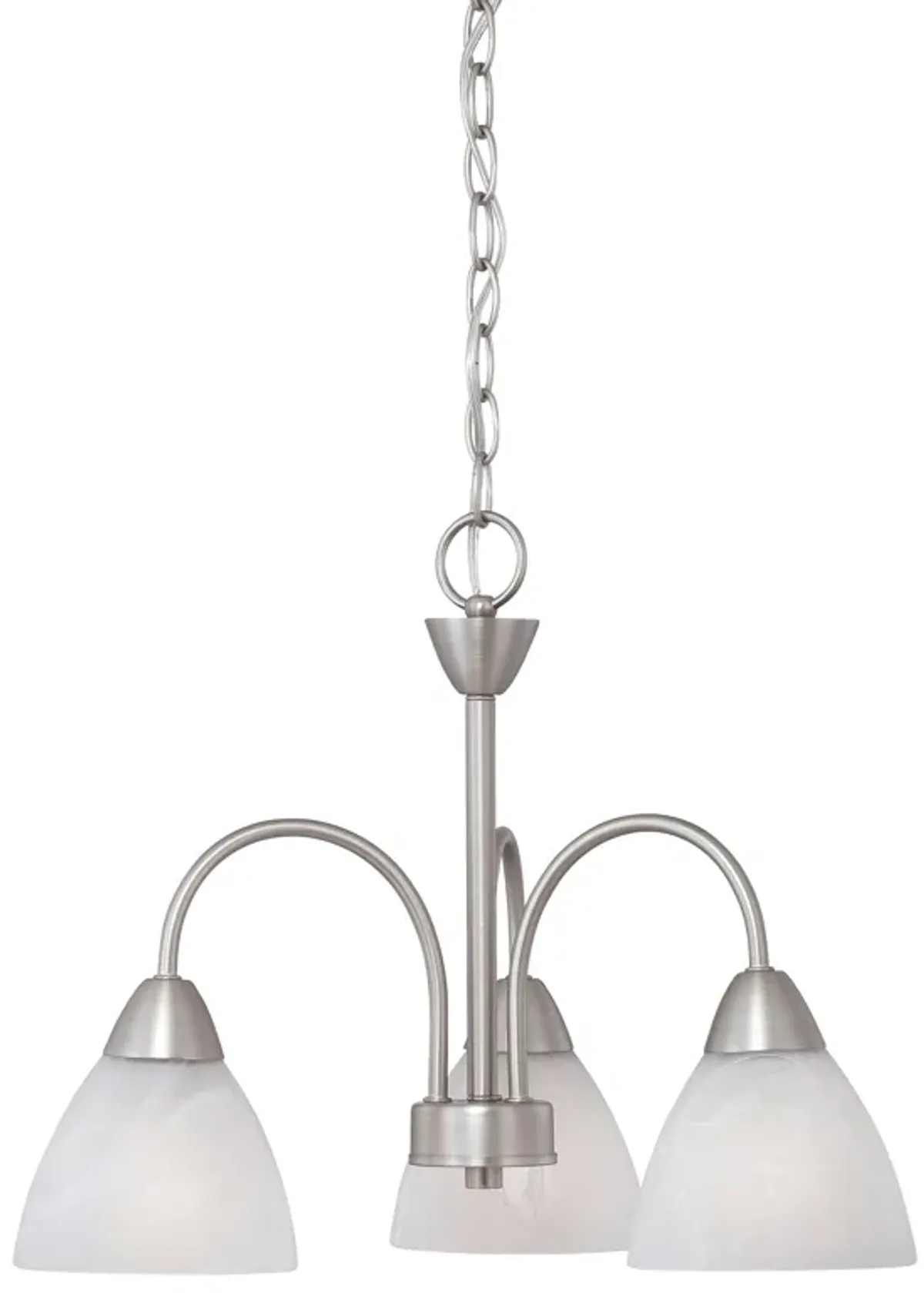 Tia 17.75" Wide 3-Light Chandelier - Matte Nickel