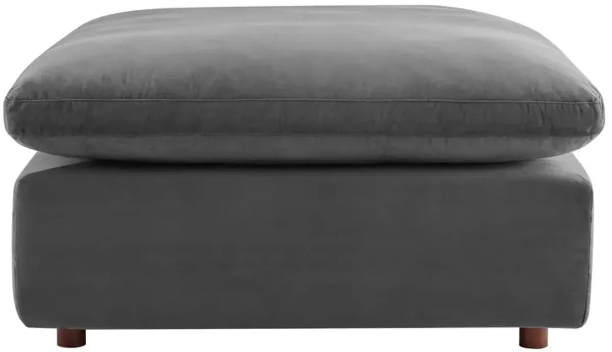 Commix Down Filled Overstuffed Performance Velvet Ottoman