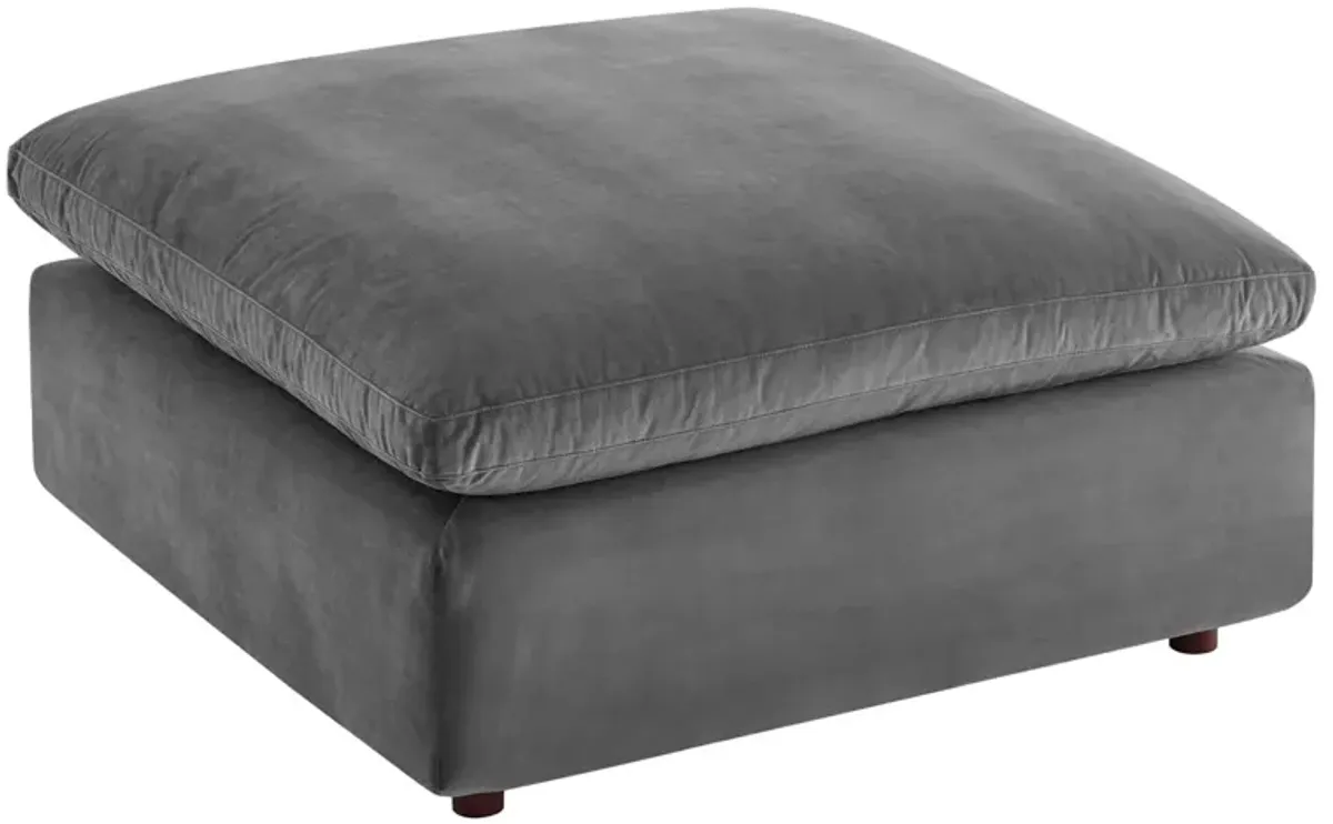 Commix Down Filled Overstuffed Performance Velvet Ottoman