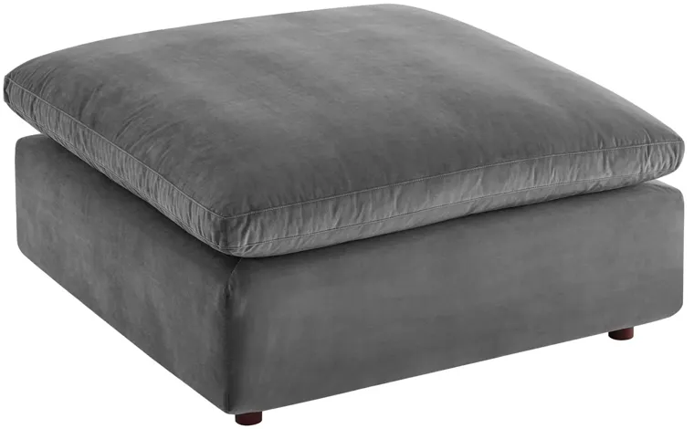 Commix Down Filled Overstuffed Performance Velvet Ottoman