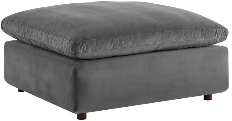 Commix Down Filled Overstuffed Performance Velvet Ottoman